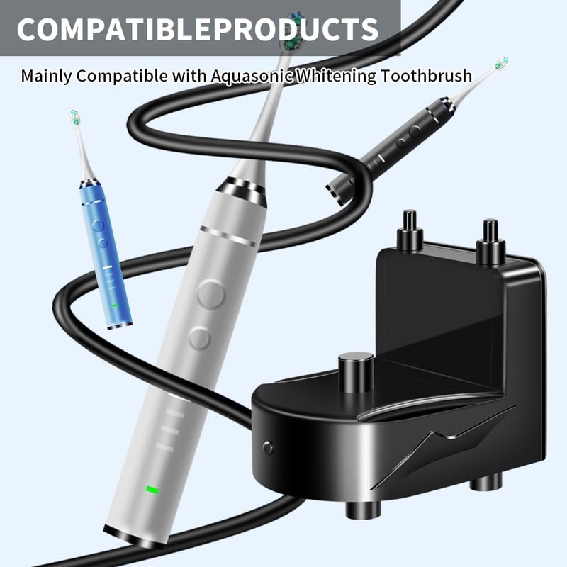 TicEaik Charger Base for AquaSonic Electric Toothbrush, Wall-Mounted Waterproof Charger for AquaSonic Black/Vibe Series with Fast Charging & Universal Voltage - Easy Installation, Travel-Ready - Image 2